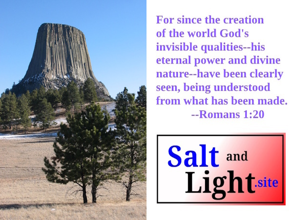 Devil's Tower National Monument photo with Romans 1:20