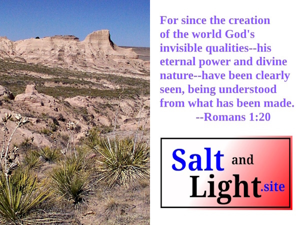 Pawnee Buttes Colorado photo with Romans 1:20