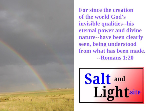 Rainbow photo with Romans 1:20