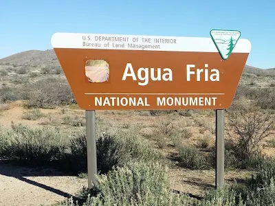 Entrance sign for Agua Fria National Monument