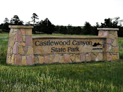 Entrance sign for Castlewood Canyon State Park
