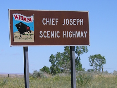 Entrance sign for Chief Joseph Scenic Byway